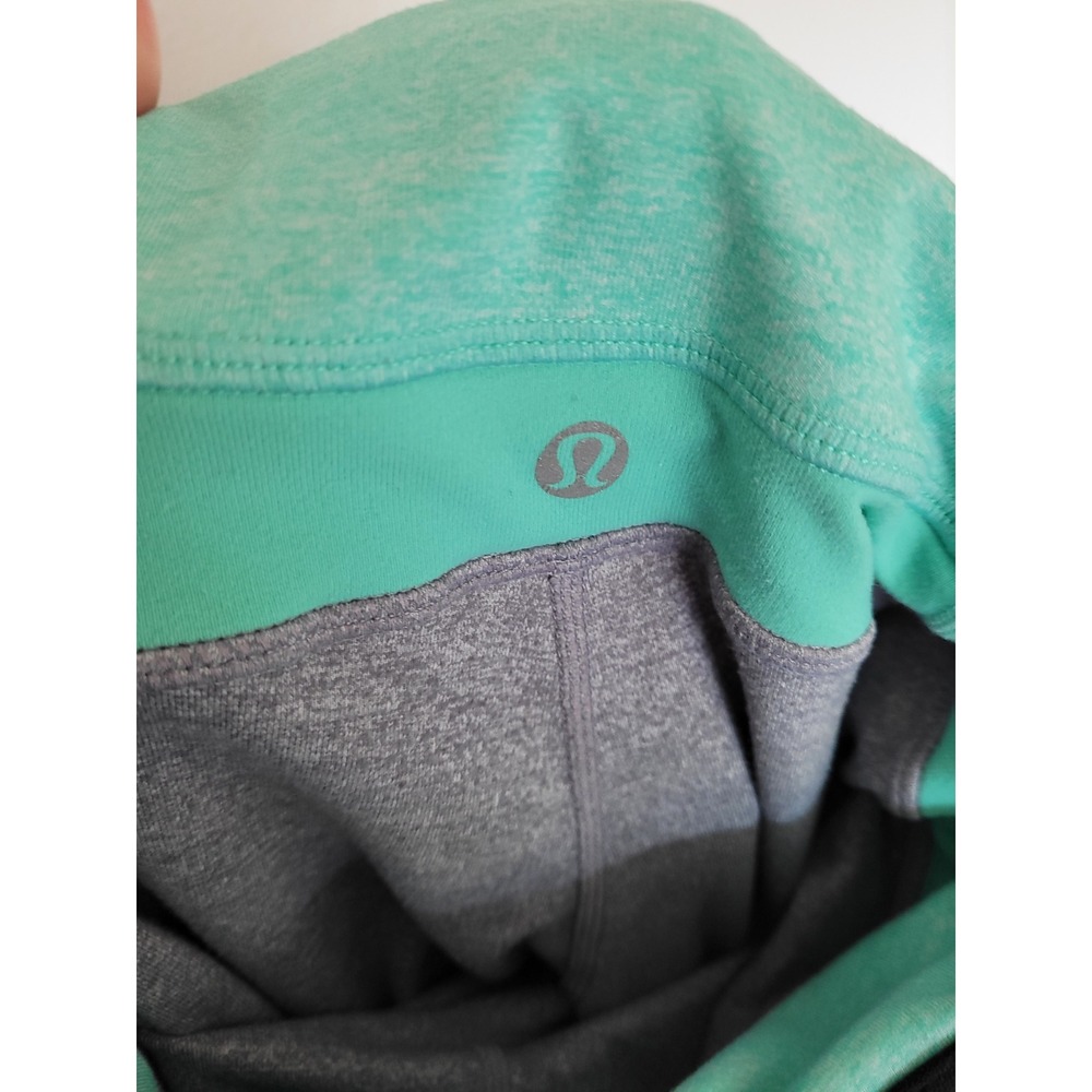Lululemon Capri Wide Leggings Black Waist Grey Reversible‎ Activewear Size 2 #7 - Picture 5 of 6